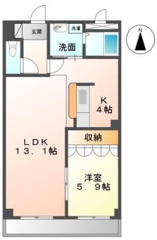 ロイヤルコーポ中川(1LDK/3階)の間取り写真
