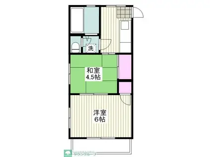 第2コーポミキ(2K/2階)の間取り写真