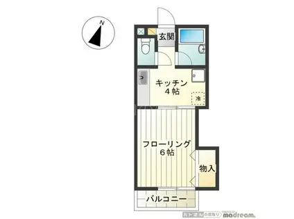 ラ・カンパネラ(1K/2階)の間取り写真