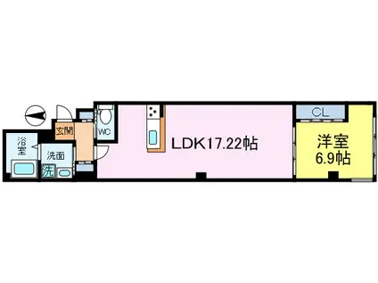 MAYA HAUSE(1LDK/3階)の間取り写真