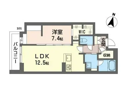 ヴィラ グレイシア(1LDK/1階)の間取り写真