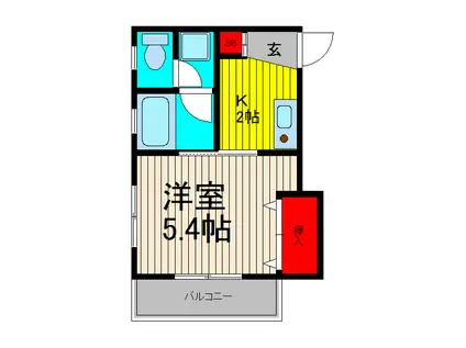 マンションANKU(ワンルーム/2階)の間取り写真