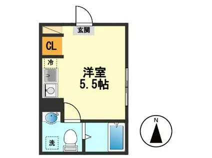 EPICER柴又(ワンルーム/4階)の間取り写真