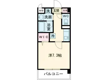 エスト・ドミール(1K/1階)の間取り写真