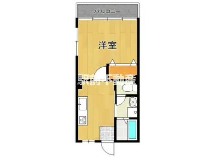 カンフォーラ佐賀(1LDK/6階)の間取り写真