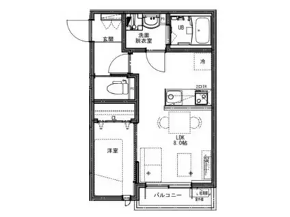 KEIAI RESIDENCE 上尾VI(1LDK/3階)の間取り写真