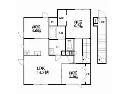 メゾンド・ラウラ(3LDK/2階)の間取り写真