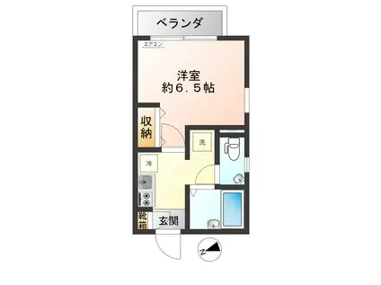 ブリリアンスN(1K/3階)の間取り写真