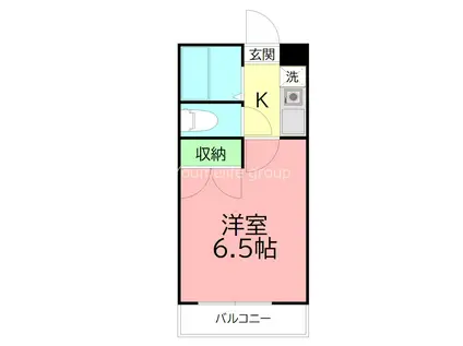 コスモス2(1K/1階)の間取り写真