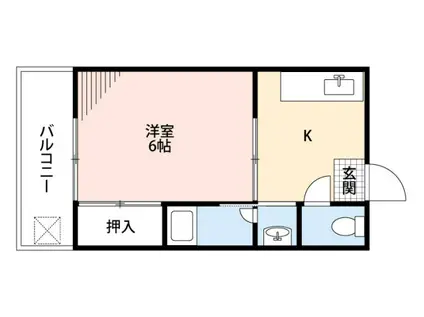 プリモレガーロ大濠(1DK/3階)の間取り写真