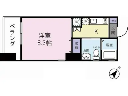 アイワプラザ(1K/10階)の間取り写真