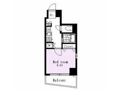 シンシア東中野(1K/3階)の間取り写真