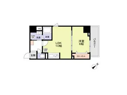 アーバン尾久(1LDK/7階)の間取り写真