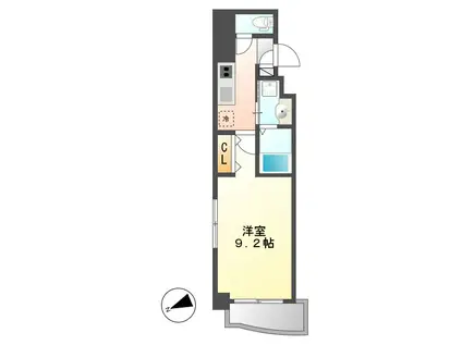 RAFFLE CHIHAYA(1K/4階)の間取り写真