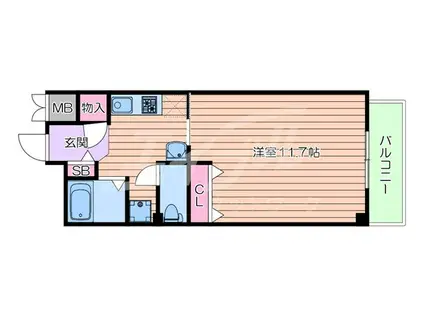 アイワステーションビル(1K/4階)の間取り写真