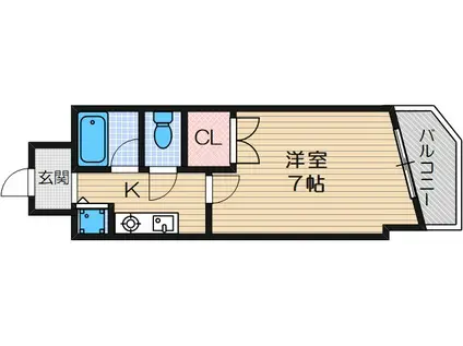 COMFORT(1K/1階)の間取り写真