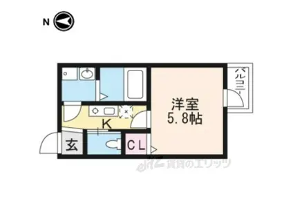 GARNET RESIDENCE MIYA(1K/3階)の間取り写真