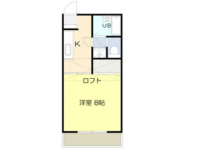 ベノーネ新所沢(1K/2階)の間取り写真