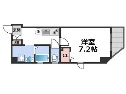 RIVERA UEMACHIDAI(1K/2階)の間取り写真