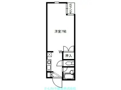 プリオール大江(1K/3階)の間取り写真