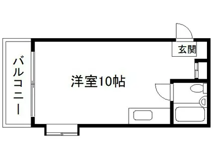 ハイツチロル(ワンルーム/3階)の間取り写真