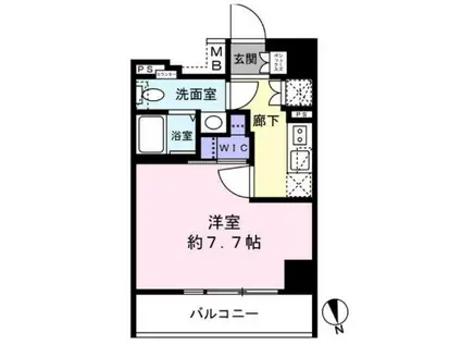 ミライズ早稲田レジデンス(1K/4階)の間取り写真