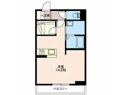 シャーメゾンT-FA(1K/2階)の間取り写真