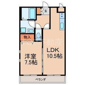 エターナI(1LDK/1階)の間取り写真