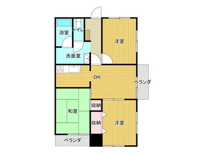 コスモハイツ(3DK/3階)の間取り写真