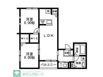 川越市木野目計画(2LDK/1階)の間取り写真
