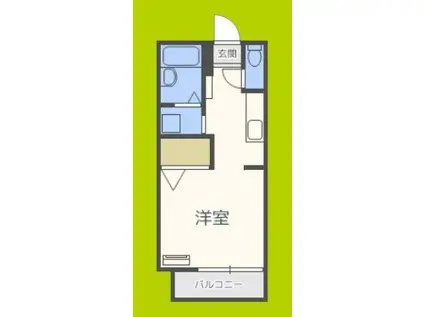 カネマスロイヤルコート(1K/2階)の間取り写真