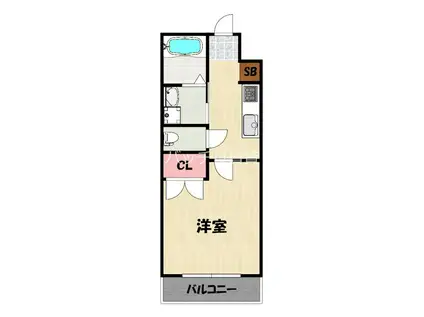 NO.102 CLUB ORIENT(1K/8階)の間取り写真