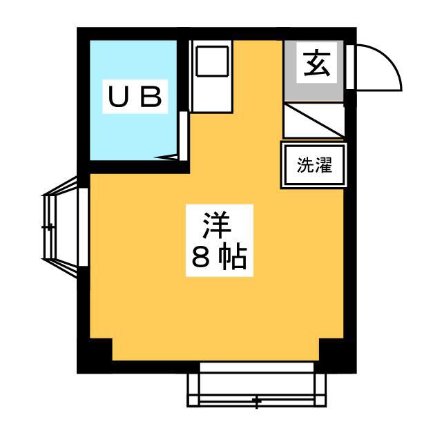 アルファーステージII(ワンルーム/2階)の間取り写真