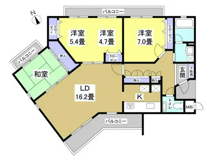 アートフォルム富塚(3LDK/3階)の間取り写真