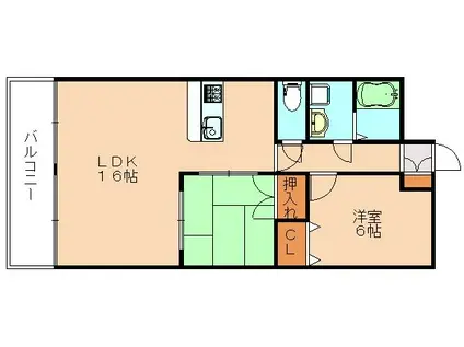 エクセルステージ(2LDK/4階)の間取り写真
