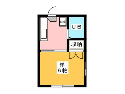 パークサイドカタクラ(ワンルーム/2階)の間取り写真