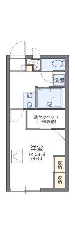 レオパレスレッツ(1K/1階)の間取り写真