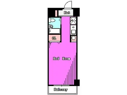 ダイホーステージ池上(ワンルーム/2階)の間取り写真