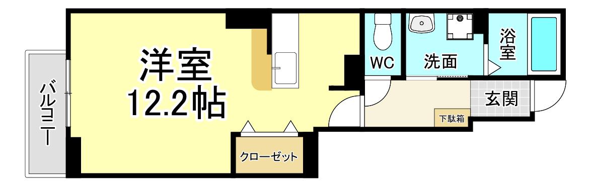 AGAPANTHUS(1K/1階)の間取り写真