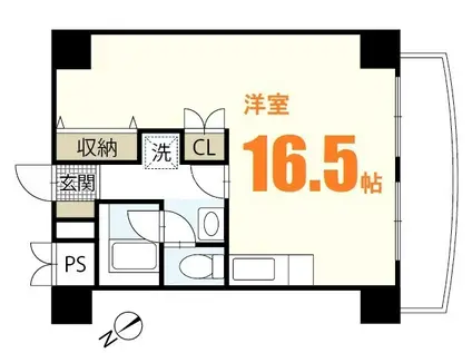 アストラムシンカワ(ワンルーム/6階)の間取り写真