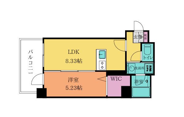 プレジデンスザ小倉(1LDK/6階)の間取り写真