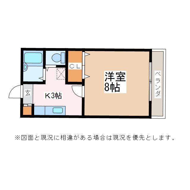 MICASA(1K/2階)の間取り写真