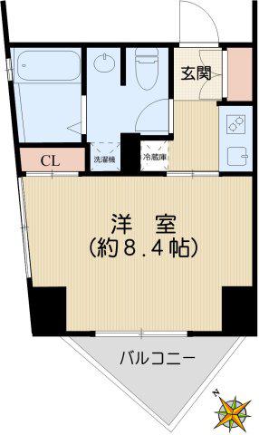 レニール本駒込(1K/3階)の間取り写真