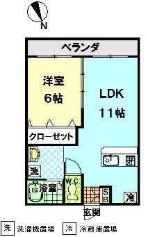 エントピア(1LDK/3階)の間取り写真