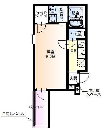 フジパレス西淡路II番館(1K/3階)の間取り写真
