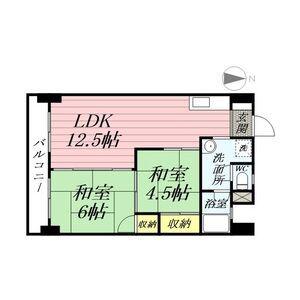 ハイタウンみずほII(2LDK/2階)の間取り写真