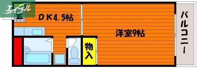 カーサプリメーラ(1DK/3階)の間取り写真