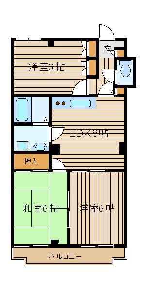 第2竹内ビル(3DK/4階)の間取り写真