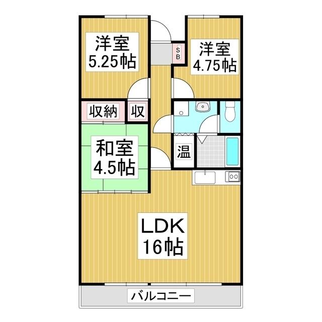 マック渚コート(3LDK/2階)の間取り写真