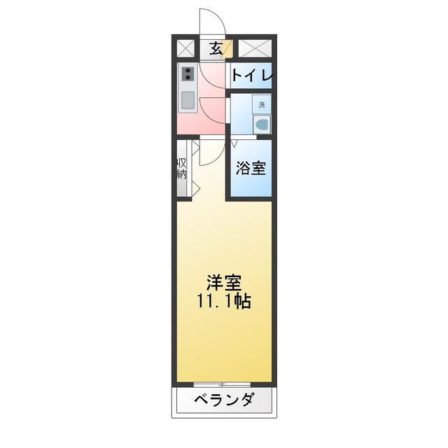 PREMIER川崎(1K/2階)の間取り写真